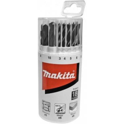 MAKITA sada vrtáků do kovu/dřeva/zdiva 3-10mm (po 1), 18ks – Zboží Mobilmania