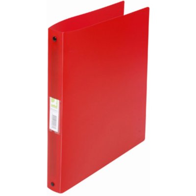 Q-Connect 4kroužkový pořadač - A4, šíře hřbetu 3,5 cm, transparentní červený – Hledejceny.cz