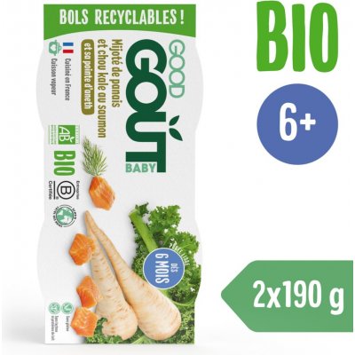 Good Gout BIO Losos s kapustou a pastinákem 2 x 190 g – Hledejceny.cz