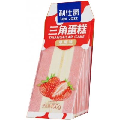 Lex Jazz Triangular Cake Strawberry Flavor Trojúhelníkový dort s jahodovou příchutí 100 g – Zboží Dáma