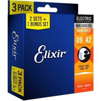 Elixir 16540 Sada strun 2+1 Electric 9-42 – Sleviste.cz