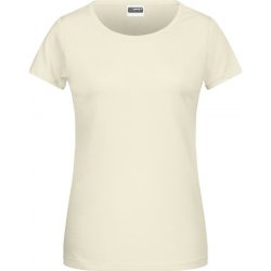 James & Nicholson Klasické dámské tričko z biobavlny 8007 Vanilková