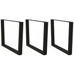 Omaxi 958373 Nohy k jídelnímu stolu ve tvaru V 3 ks černé 100 x 72-73,3 cm ocel – Zboží Dáma
