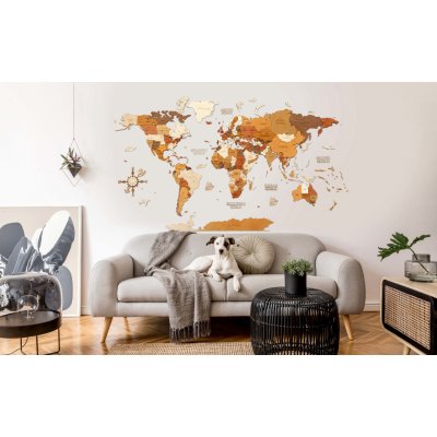 Nástěnná dřevěná mapa světa XL - Traveler - 200 x 100 cm – Sleviste.cz