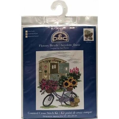 Sada na vyšívání BK1549 Květinový bicykl – Zboží Dáma