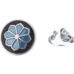 Miranda brož do klopy Galsang Flower JBP001 modrá – Zboží Dáma