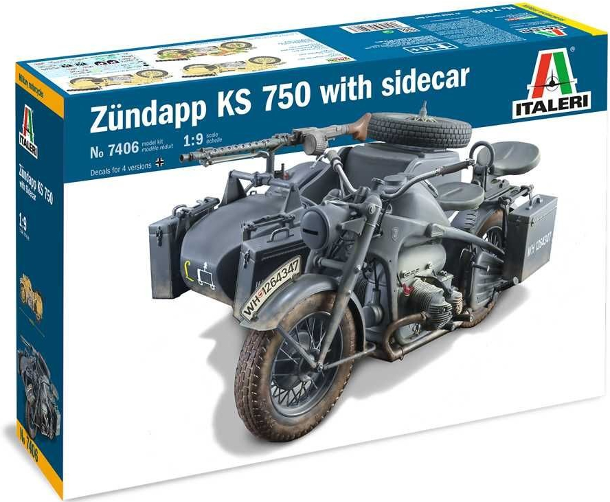 Italeri Zundapp KS 750 with sidecar 7406 1:9