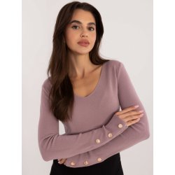 ITALY MODA dámský klasický svetr s výstřihem do v at sw 2334.49 pink