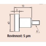 Dotek měřící plochý 10x15mm, pro úchylkoměry (mitu-21aaa341)