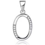 Nubis Stříbrný přívěšek iniciála písmeno NB 4495 M – Zboží Mobilmania