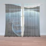 Sablio Záclony Loďka na jezeře: 2ks 150x250cm – Zboží Mobilmania