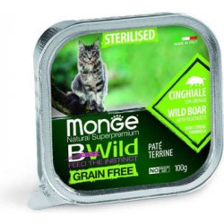 Monge BWild Cat Sterilised Divočák 100 g
