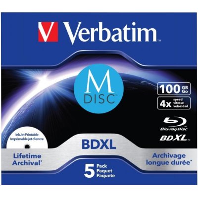 Verbatim MDISC 100GB 4x, jewel, 5ks (43834)