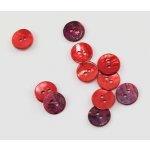 Perleťový knoflík barvený - odstíny červené - průměr 1,2 cm – Sleviste.cz