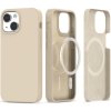 Pouzdro a kryt na mobilní telefon Apple Pouzdro Tech-Protect iPhone 13 / 14 Silicone MagSafe Beige