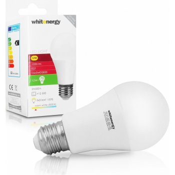 Whitenergy LED žárovka SMD2835 A60 E27 12W bílá mléčná