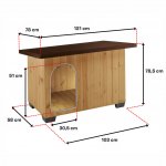 Ferplast Baita 100 dřevěná bouda pro psy 121 x 78 x 78,5 cm – Zbozi.Blesk.cz