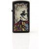 Zapalovač Zippo Slim schwarz color cDancing Ladyc 60002070