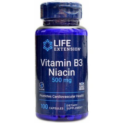 Life Extension Vitamin B3 Niacin 100 kapsle 500 mg