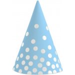 GoDan Párty čepička 6 ks modrá s bílýmí puntíky – Zboží Dáma