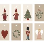 Ib Laursen Papírový štítek na dárky My Nostalgic Christmas – set 8 ks, multi barva, papír – Hledejceny.cz