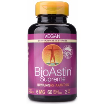 Nutrex Hawaii BioAstin Supreme Havajský astaxanthin 6 mg 60 kapslí