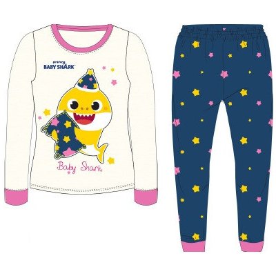 Dívčí pyžamo Baby Shark bílá tmavě modrá – Zboží Dáma