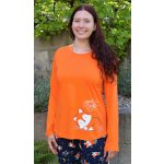 Vienetta Liška dámské dlouhé oranžové – Zboží Dáma