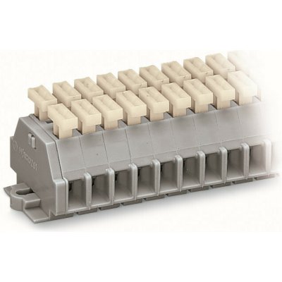 WAGO Svorka 261-112/341-000 2vodičová S tlačítky na obou stranách S upevňovacími přírubami, šedá 261-112/341-000 – Hledejceny.cz