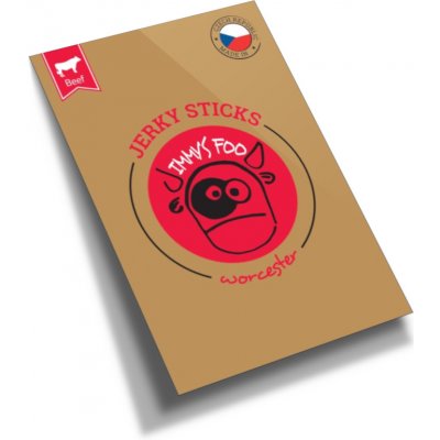 Jimmy's Food Jerky tyčinky worcester hovězí 50 g – Zboží Dáma