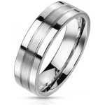 Šperky4U ocelový prsten s matným pruhem OPR1406 6 – Sleviste.cz