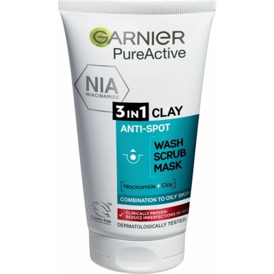 Garnier Pure Active 3 in1 Clay čisticí gel 150 ml – Zbozi.Blesk.cz