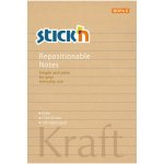 Stick´n Samolepicí bločky Stick´n by Hopax - 101 mm x 150 mm / linka / 100 lístků / kraft – Hledejceny.cz