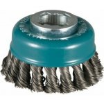Makita miskovitý kartáč z ocelového drátu-splétaný drát průměr 0,5mm X-LOCK 80mm – Zboží Dáma