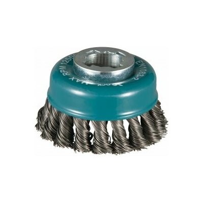 Makita miskovitý kartáč z ocelového drátu-splétaný drát průměr 0,5mm X-LOCK 80mm – Zboží Dáma