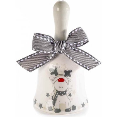 14ZERO3 Snow Holiday Keramický zvoneček s mašlí 10 cm Druh: Sob