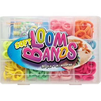 Sada gumiček na náramky 180 ks příslušenství, gumičky SOFT Loom bands žluté – Hledejceny.cz