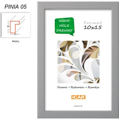 CODEX rám dřevo PINIA 15x21 cm, světle šedý (05) – Hledejceny.cz