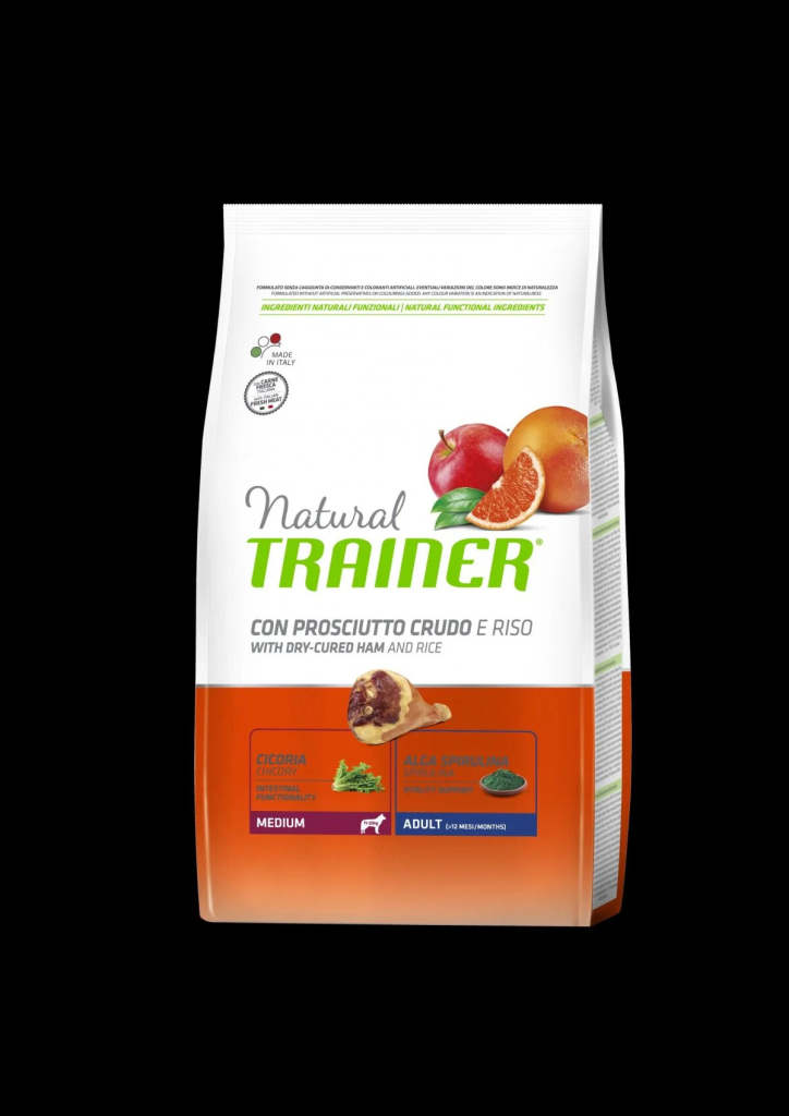 Trainer Natural Medium Adult Prosciutto a ryze 12 kg
