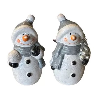 Dekorace-Sněhulák s předměty modrý keramika 12cm – Hledejceny.cz