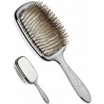 Jäneke kartáč Janeke Chic extra lesklý povrch + zrcátko, plochý široký pevné trny stříbrná – Zboží Dáma