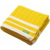Deka United Colors of Benetton Pletená žlutá deka 100% bavlna 140x190