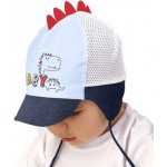 Baby Nellys Pletená čepička na zavazování bonetka Boy Hand Made béžová – Zboží Dáma