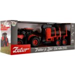 Teddies Traktor Zetor s vlekem s naklád. ramenem plast 36cm na setrvačník na bat. se svět. se zvuk. v krab. – Sleviste.cz