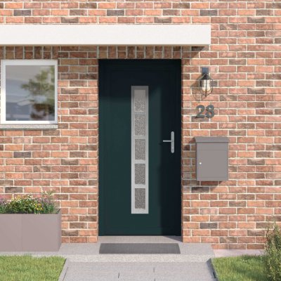 OMAXI Vchodové dveře Antracitová 98 x 208 cm PVC 787426 – Hledejceny.cz