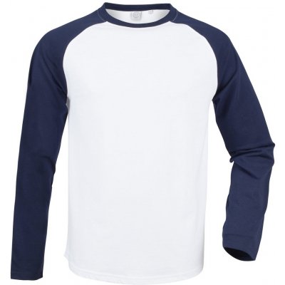 SF Skinnifit dvoubarevné tričko s dlouhým rukávem Bílá tmavě modrá