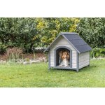 Natura bouda pro psa se sedlovou střechou M-L 83 x 87 x 101 cm šedá – Sleviste.cz