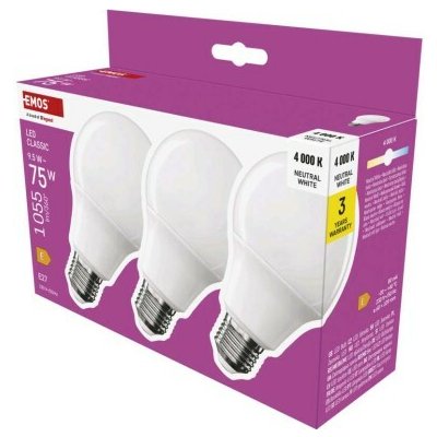 Emos LED žárovka Classic A60 E27 9,5 W 75 W 1055 lm – Hledejceny.cz