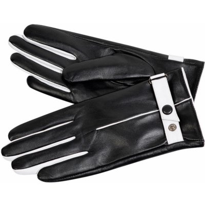 Fiebig Headwear since 1903 dámské černé kožené rukavice flísová podšívka – Zboží Mobilmania