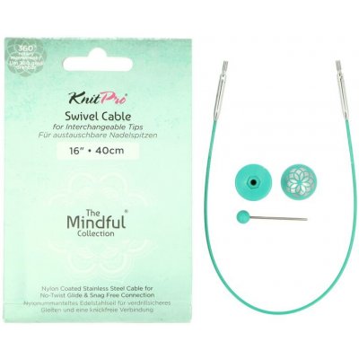 KnitPro Mindful otočné lanko 20cm (celková délka 40cm) – Zboží Dáma